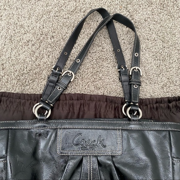 Coach Bags Vintage Coach Classic Black Leather Purse Dust Bag